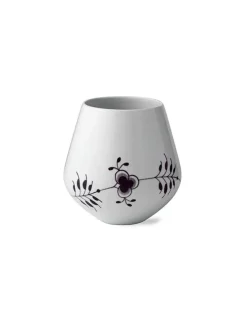 Sort Mega Riflet, vase 20,5 cm<Royal Copenhagen Online