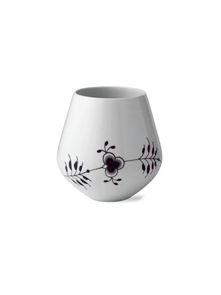 Sort Mega Riflet, vase 20,5 cm<Royal Copenhagen Online