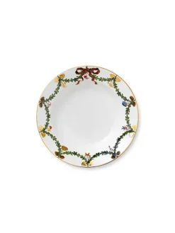 Stjerne Riflet Jul, dyb tallerken 24 cm<Royal Copenhagen Hot