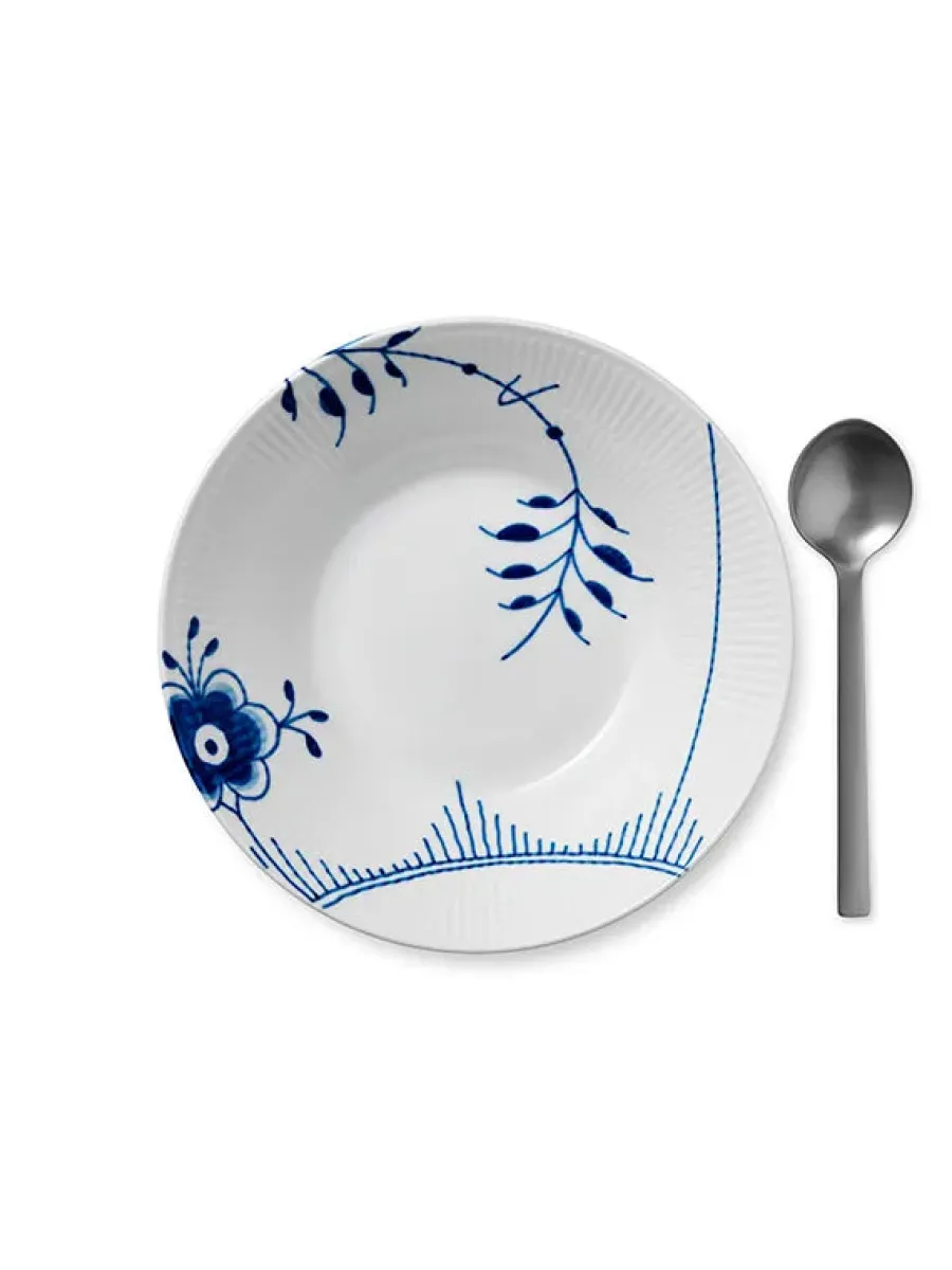 Stjerne Riflet Jul, dyb tallerken 24 cm<Royal Copenhagen Hot