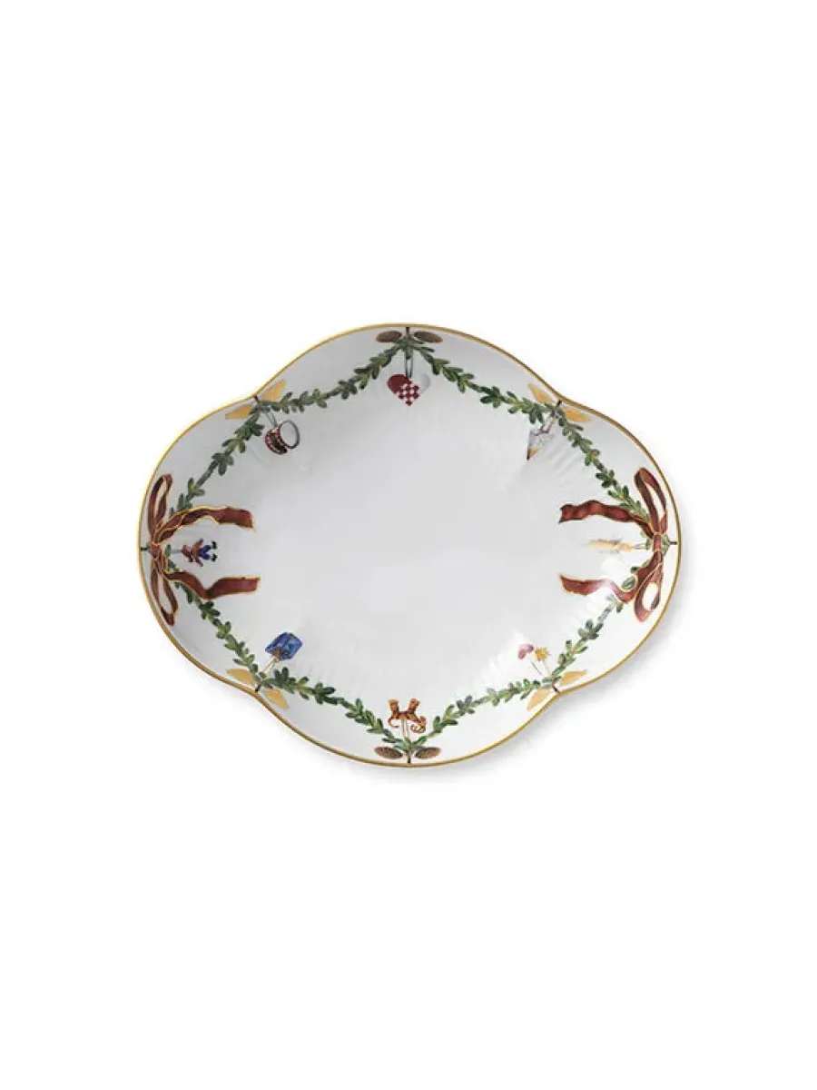 Stjerne Riflet Jul, fad 22 cm<Royal Copenhagen Online