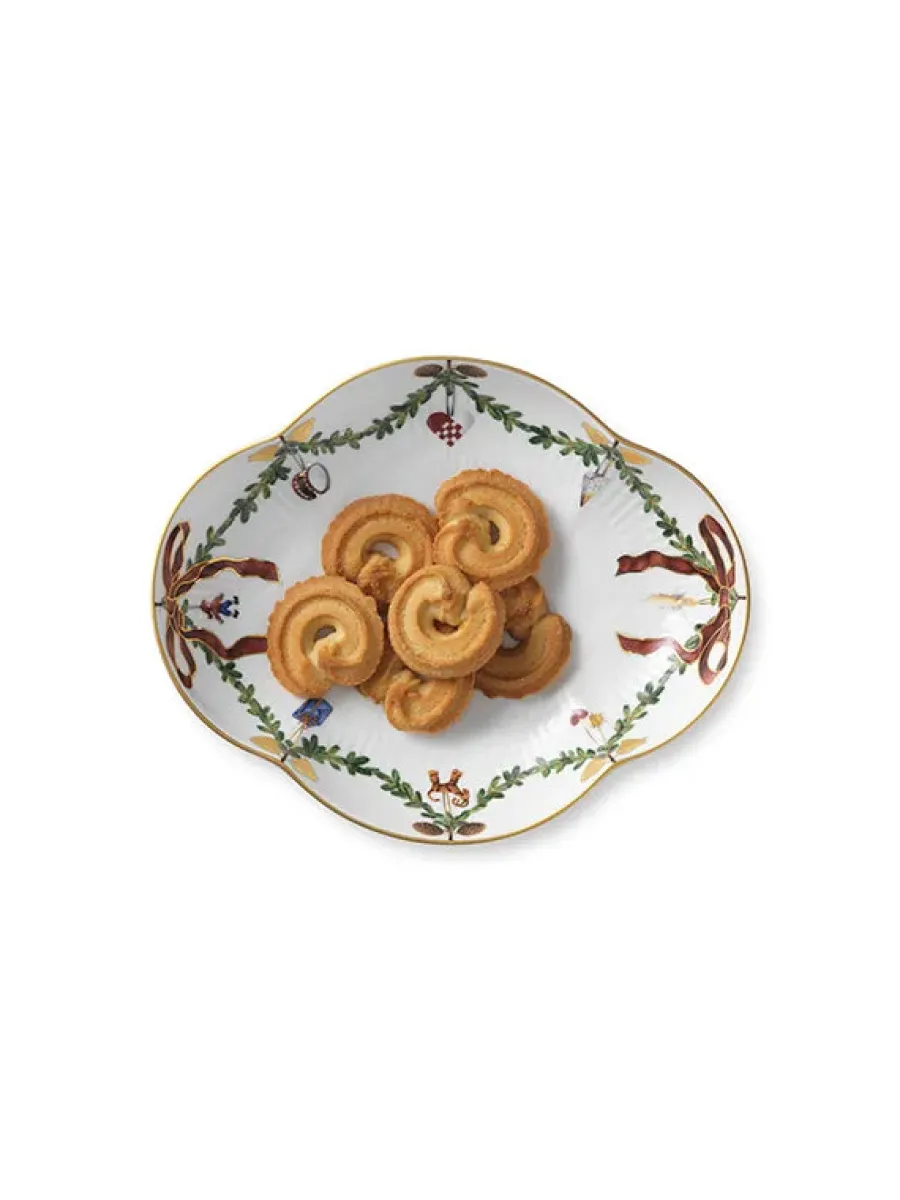 Stjerne Riflet Jul, fad 22 cm<Royal Copenhagen Online