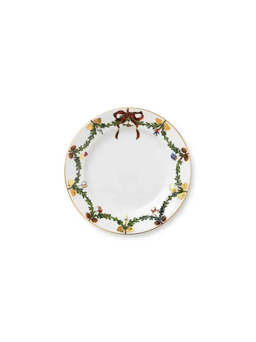 Stjerne Riflet Jul, tallerken 22 cm<Royal Copenhagen Clearance