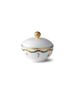 Stjerne Riflet Jul, sukkerskål med låg 15 cl<Royal Copenhagen Best