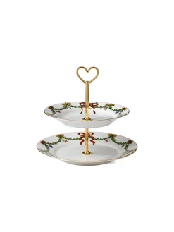 Stjerne Riflet Jul, étagère 23 cm<Royal Copenhagen