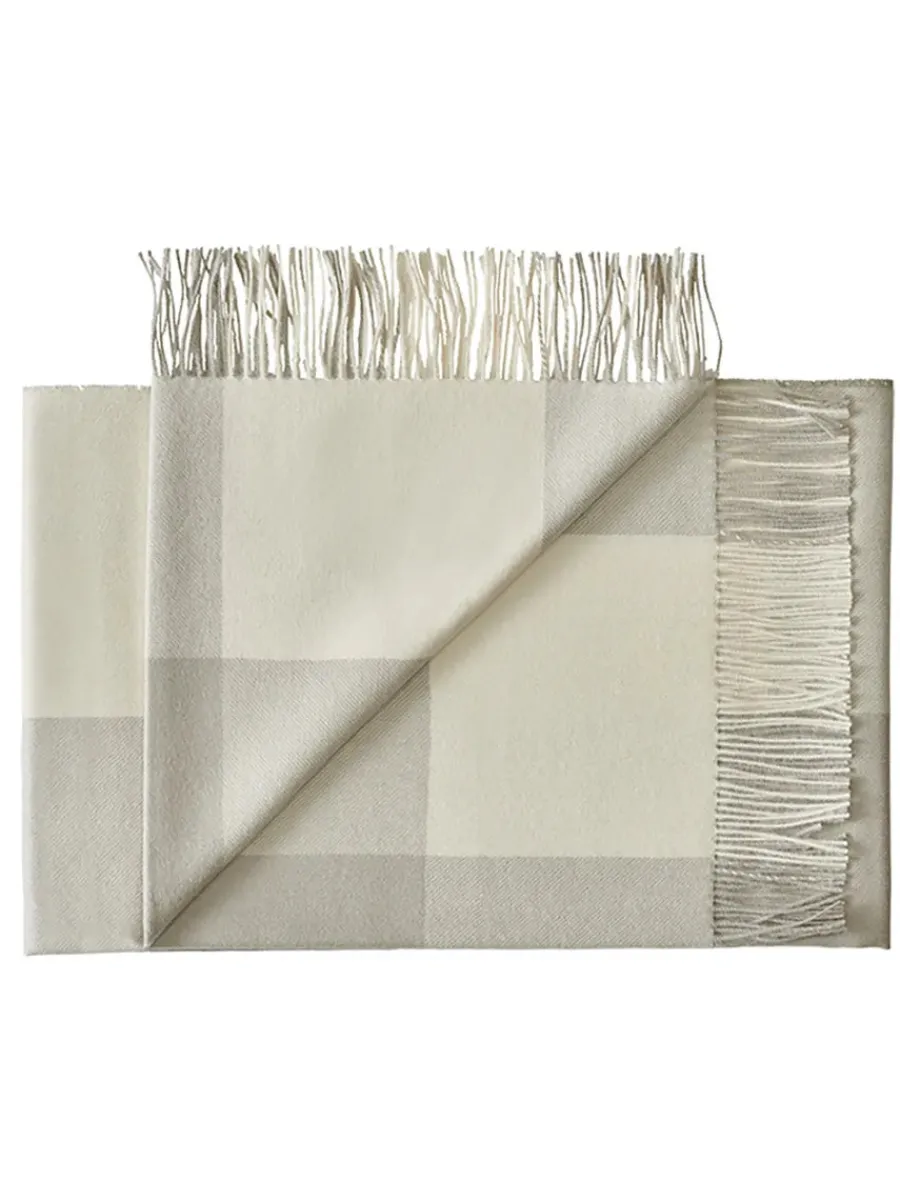 Santa Fe Plaid, limestone fra<Silkeborg Uldspinderi Outlet