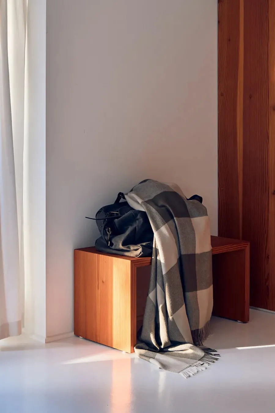 Santa Fe Plaid, limestone fra<Silkeborg Uldspinderi Outlet