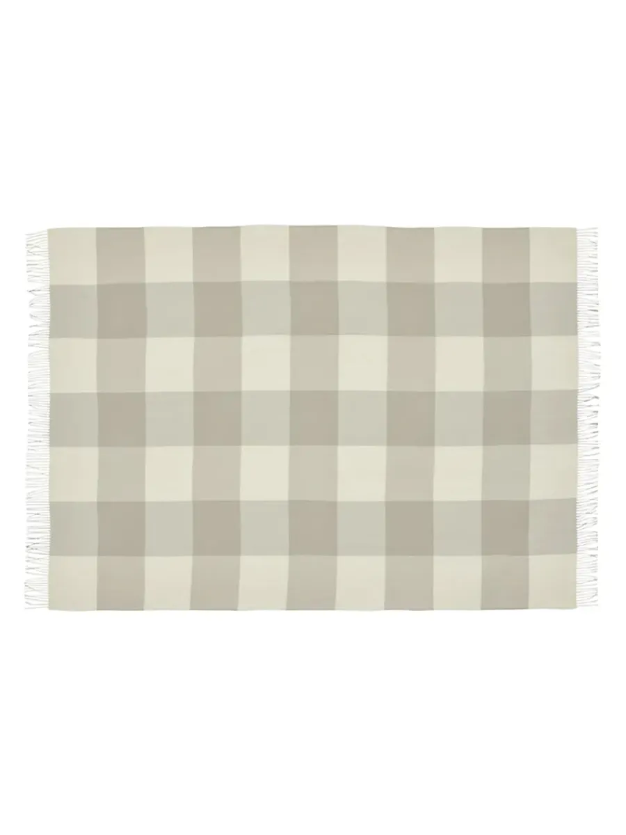 Santa Fe Plaid, limestone fra<Silkeborg Uldspinderi Outlet