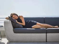 Savannah 2 pers Venstre Modulsofa, hvid/grå fra<Cane-line New