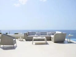 Savannah 2 pers Venstre Modulsofa, hvid/grå fra<Cane-line New