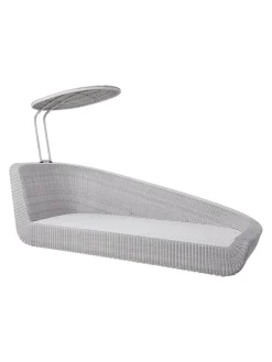 Savannah Daybed, venstre i hvid/grå fra<Cane-line Outlet