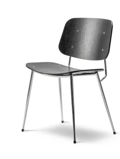 Søborg Stol, stålstel af Børge Mogensen<Fredericia Furniture Outlet