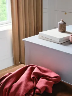 Secret Plaid, coral/amber fra<Silkeborg Uldspinderi Discount