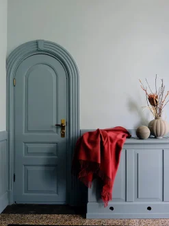 Secret Plaid, lime/moss fra<Silkeborg Uldspinderi