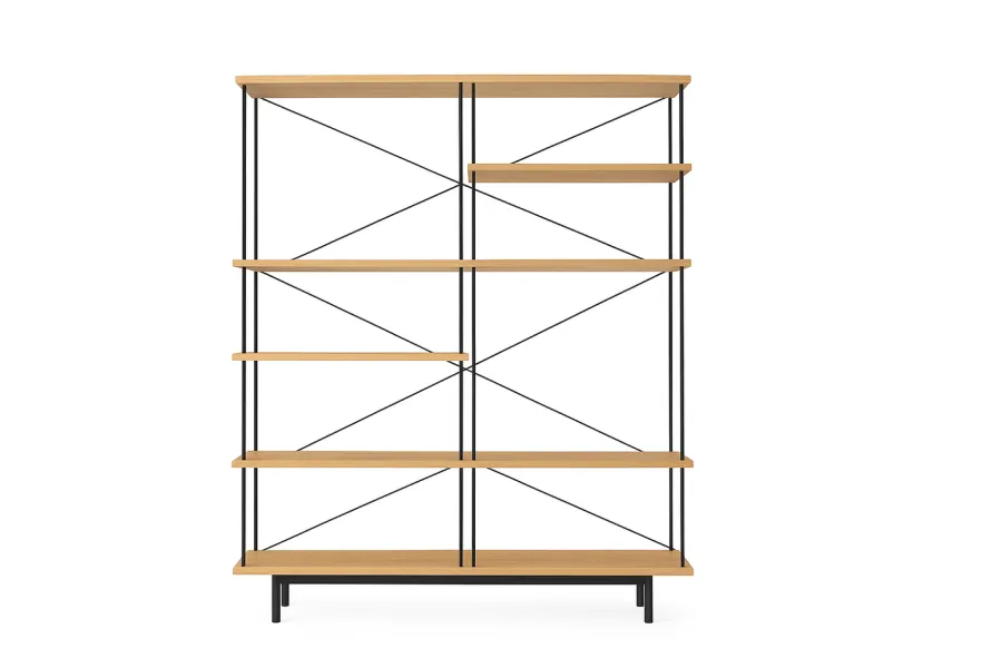 Seiton reol 4-2R ( højre) fra , eg lakeret sort stel<Stellar Works Discount