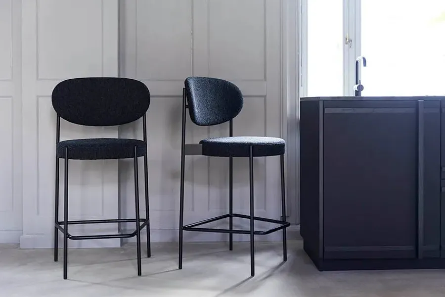 Serie 430 barstol, sort af Verner Panton<Verpan Best