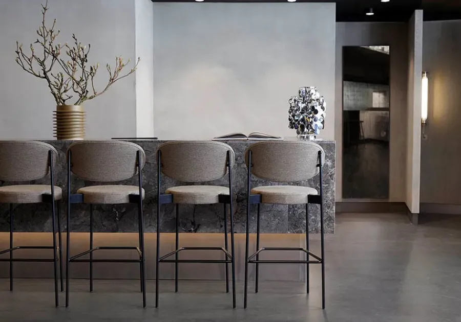 Serie 430 barstol, sort af Verner Panton<Verpan Best