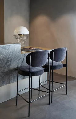 Serie 430 barstol, sort af Verner Panton<Verpan Best