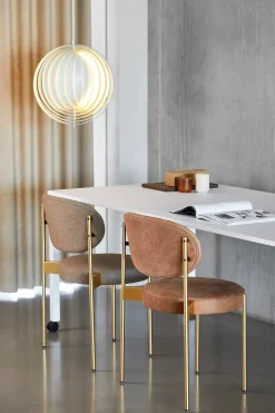 Serie 430 spisestol, messing af Verner Panton<Verpan