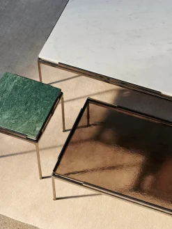 Sett LN13 Sofabord, verde guatemala marble/chrome fra<&Tradition Sale