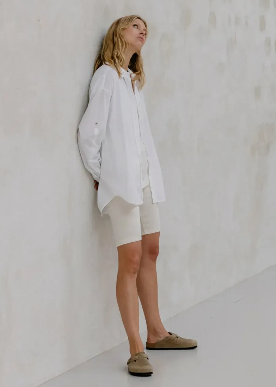 Shirt, white fra<Aiayu Hot