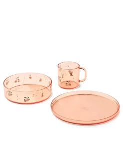 Siva Printed Tableware Set, peach/sea shell fra<Liewood New