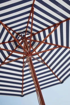 Skagerak Messina Parasol Ø270, Dark Blue Stripes fra<Fritz Hansen Sale