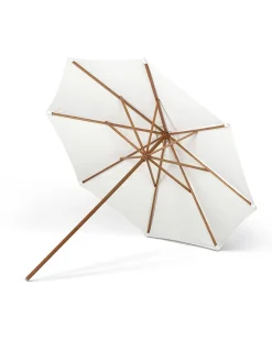 Skagerak Messina Parasol Ø300, Light Apricot/Dark Green Stripes fra<Fritz Hansen