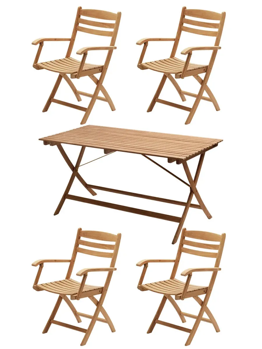 Skagerak Selandia Sæt, 2 stole og bord 75 fra<Fritz Hansen Clearance