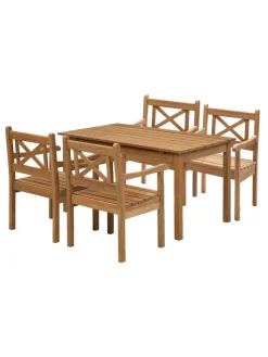 Skagerak Skagen Sæt i teak, 4 stole og bord fra<Fritz Hansen Discount