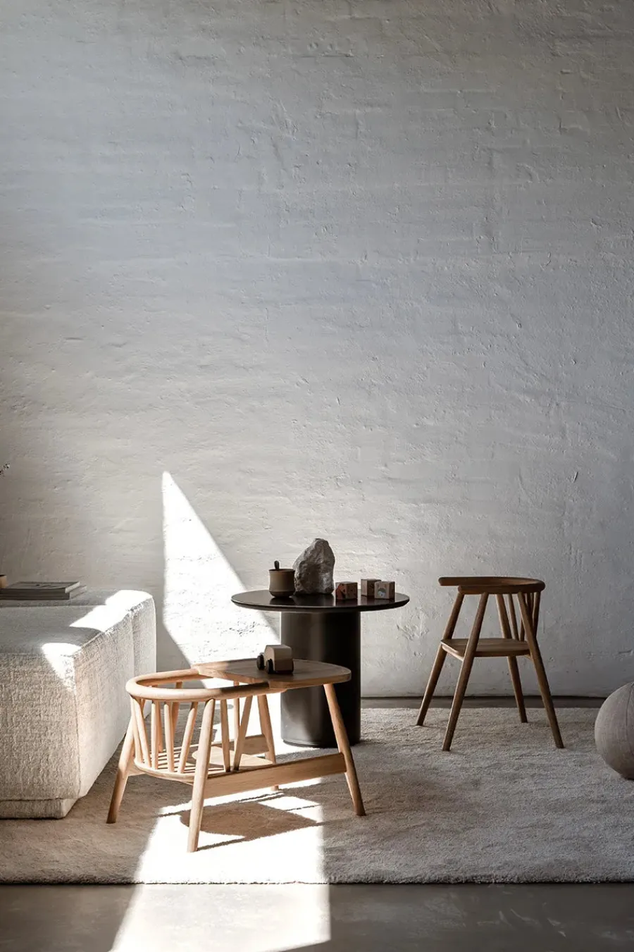 Smilla Toddler Stol, sortlakeret eg fra<Oaklings New