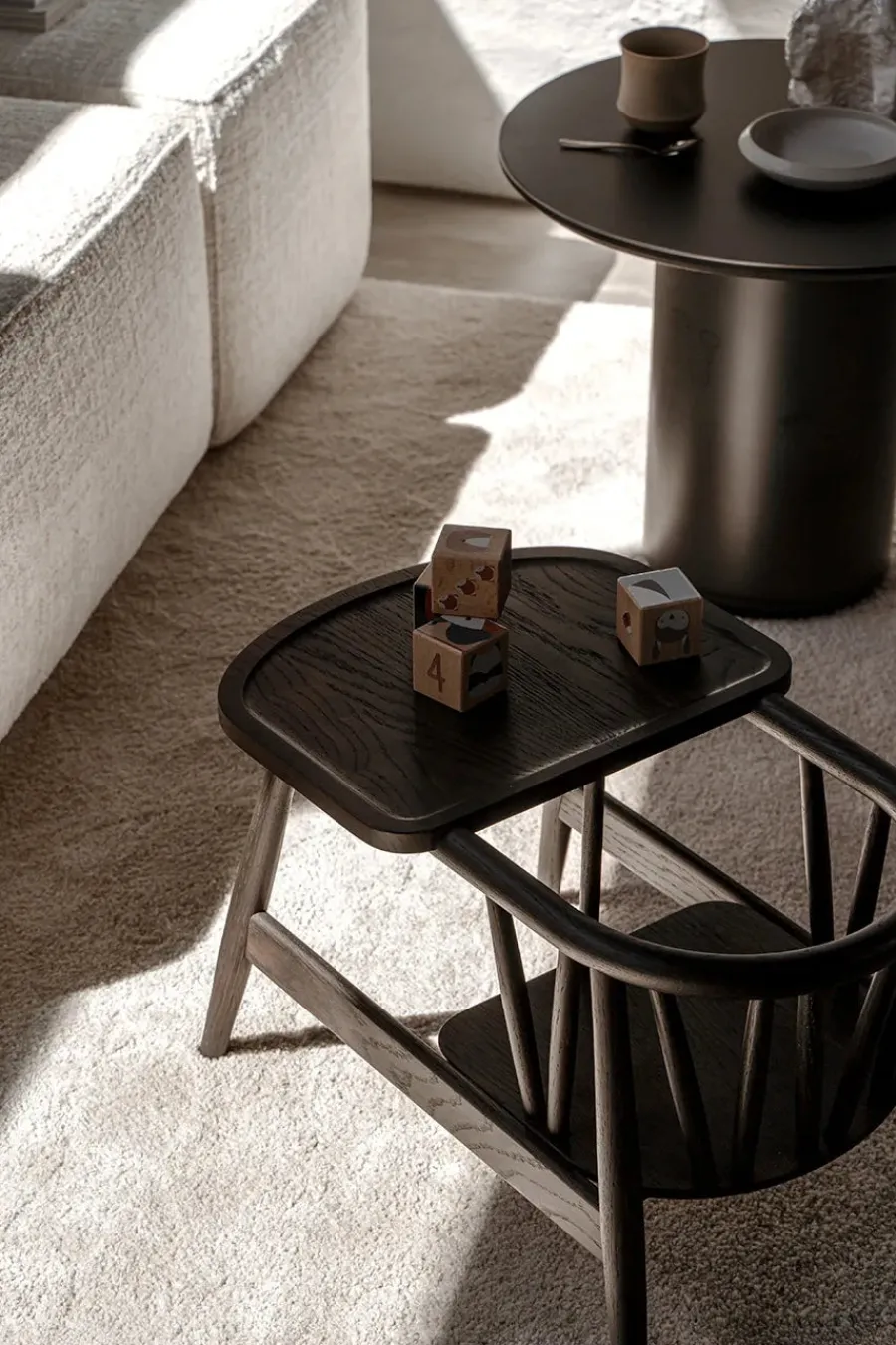 Smilla Toddler Stol, sortlakeret eg fra<Oaklings New