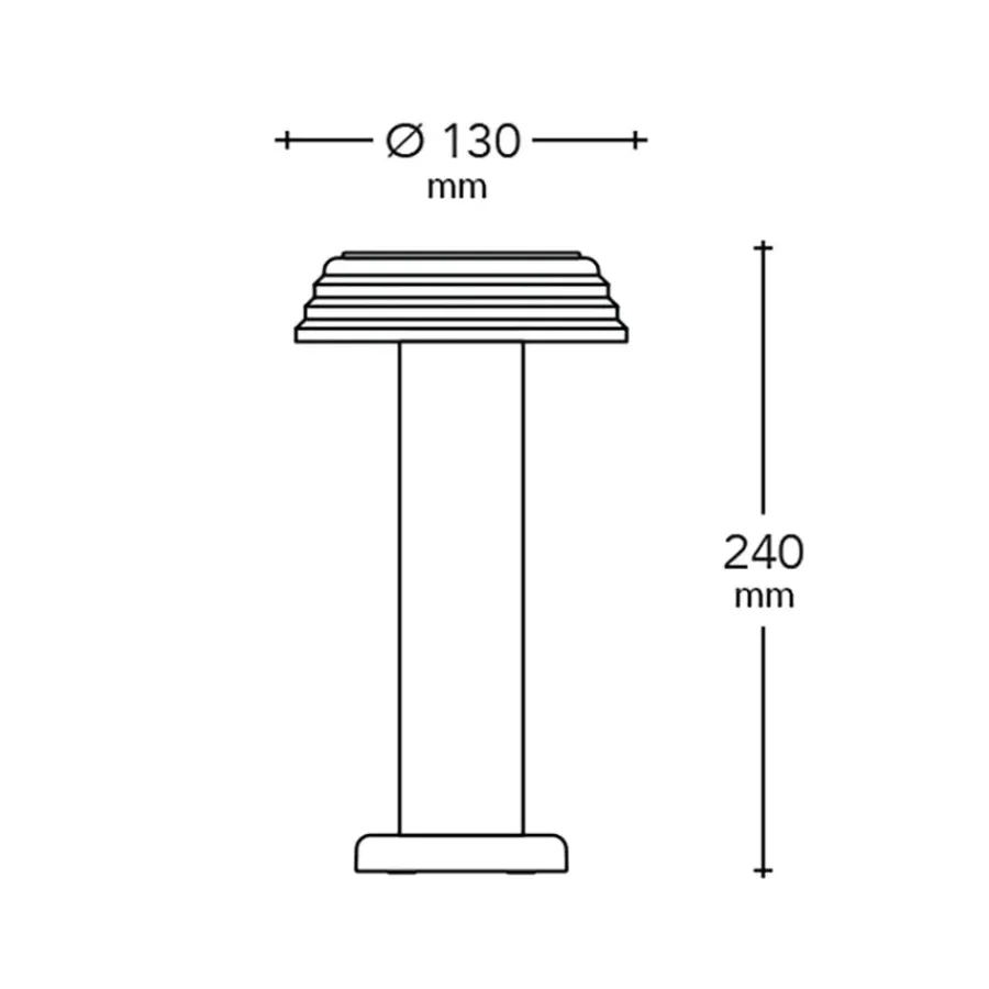 Light Portable Lamp PL1, black/white<SOWDEN Outlet