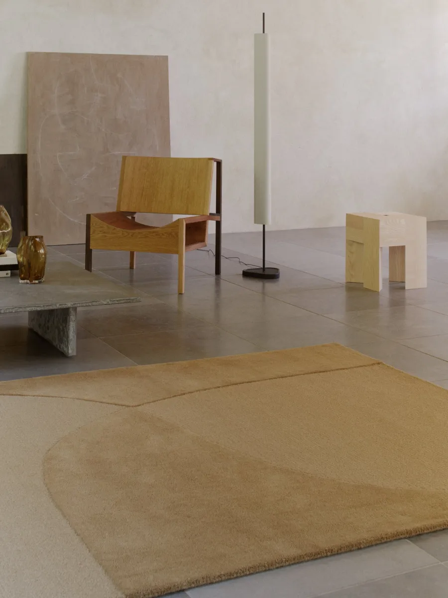 Split Plains Tæppe, Beige fra<Linie Design Best