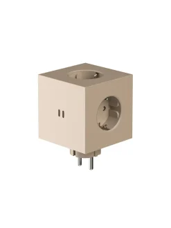 Square 2 Stikdåse med USB, beige fra<Avolt Hot