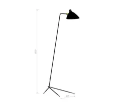 Standing Lamp w/1 Head/Arm af Serge Mouille<Editions Serge Mouille Outlet
