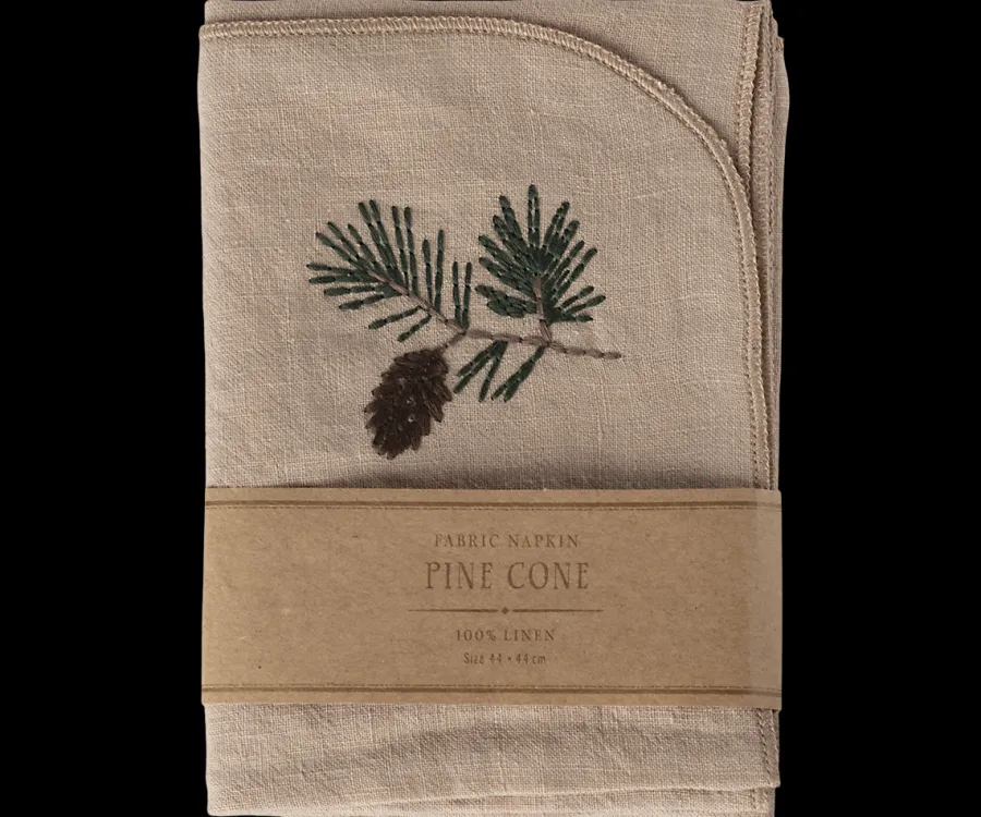 Stofserviet - Grankogle 100% hør fra<Maileg Clearance