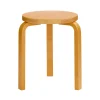 Stool 60, honey stained birk fra<Artek Clearance