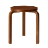 Stool 60, walnut stained fra<Artek Outlet