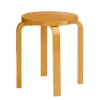 Stool E60, honey stained birk fra<Artek Outlet