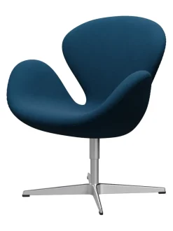 Svanen, sort læder/aluminium af Arne Jacobsen<Fritz Hansen Online