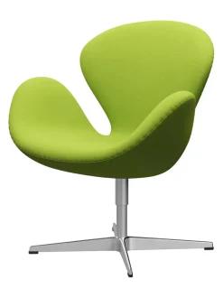 Svanen, sort læder/aluminium af Arne Jacobsen<Fritz Hansen Online