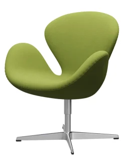 Svanen, sort læder/aluminium af Arne Jacobsen<Fritz Hansen Online