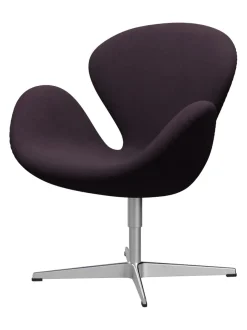 Svanen, sort læder/aluminium af Arne Jacobsen<Fritz Hansen Online