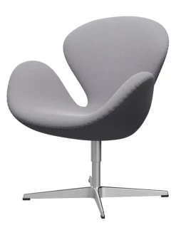 Svanen, sort læder/aluminium af Arne Jacobsen<Fritz Hansen Online
