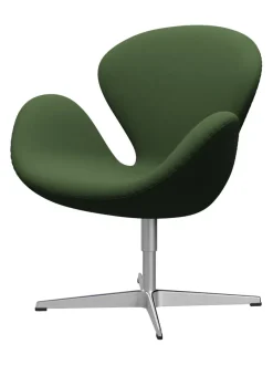 Svanen, sort læder/aluminium af Arne Jacobsen<Fritz Hansen Online