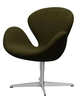Svanen, sort læder/aluminium af Arne Jacobsen<Fritz Hansen Online