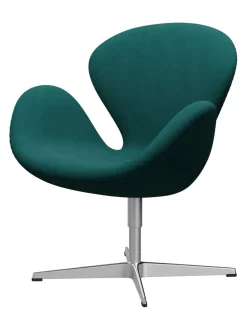 Svanen, sort læder/aluminium af Arne Jacobsen<Fritz Hansen Online