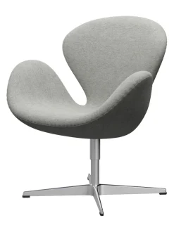 Svanen, sort læder/aluminium af Arne Jacobsen<Fritz Hansen Online