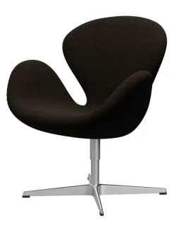 Svanen, sort læder/aluminium af Arne Jacobsen<Fritz Hansen Online